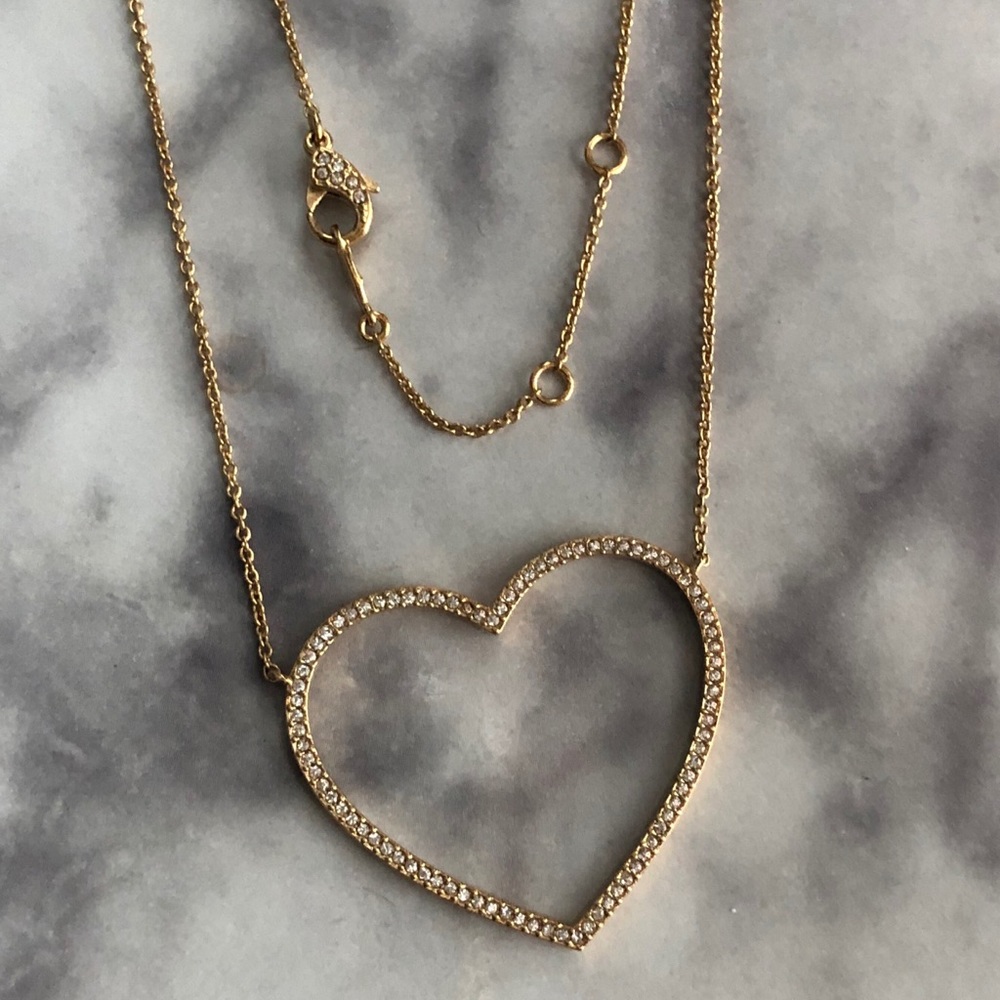 Nordstrom CZ Gold Plated Heart Necklace